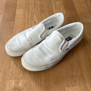 Vans Classic Slip-On Sneakers (White)